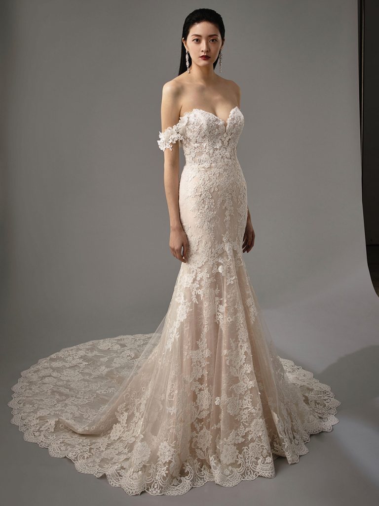 Enzoani Blue Marija Wedding Dress| beautiful gowns at Krystle